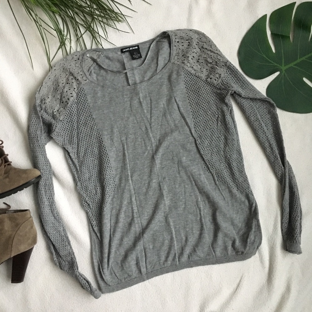DKNY jeans sweater with lace